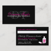 NAIL TECHNICIAN VISITEKAARTJE AFSPRAKENKAARTJE (Voorkant / Achterkant)