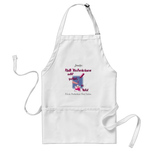 Nail Techniciens Apron Custom Standaard Schort (Voorkant)