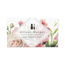 Nail Techniciens Logo Moderne Geometrische Chic Fl