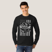 Nail Technicier Certified Nail Tech Artist Manicur T-shirt (Voorkant volledig)