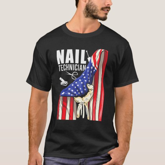 Nail Technicier Certified Nail Tech Artist Manicur T-shirt (Voorkant)