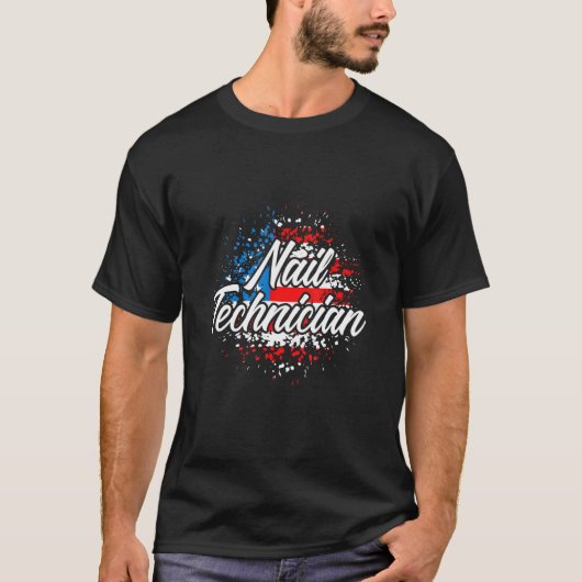 Nail Technicier Certified Nail Tech Artist Manicur T-shirt (Voorkant)
