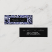 Nail Technicier Salon Artist Marmer Swirls Mini Visitekaartje (Voorkant / Achterkant)