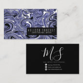 Nail Technicier Salon Artist Marmer Swirls Visitekaartje (Voorkant / Achterkant)