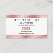 Nail Technicier Salon Roos Gold Metallic Elegant Visitekaartje (Achterkant)