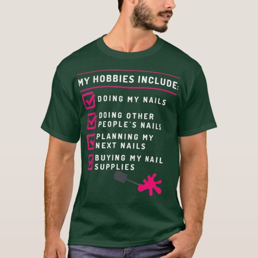 Nail-technicus behaald Nail Tech Artist T-shirt (Voorkant)