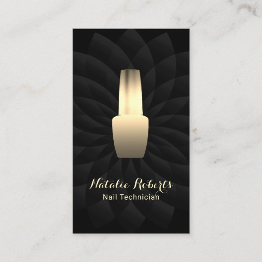 Nail Technicus Black Lotus Salon Manicurist Visitekaartje (Voorkant)