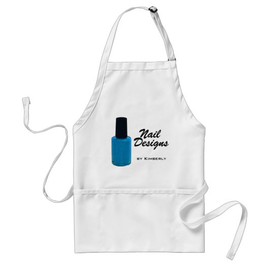 Nail Technicus Blue Poolse Business Apron Standaard Schort (Voorkant)