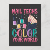 Nail-technicus Colorful Nails Manicure Artist Briefkaart (Voorkant)