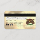 Nail-technicus die Gold Glitter-kredietstijl aanst Visitekaartje (Achterkant)