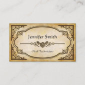 Nail-technicus - Elegant  Antiek Visitekaartje (Voorkant)