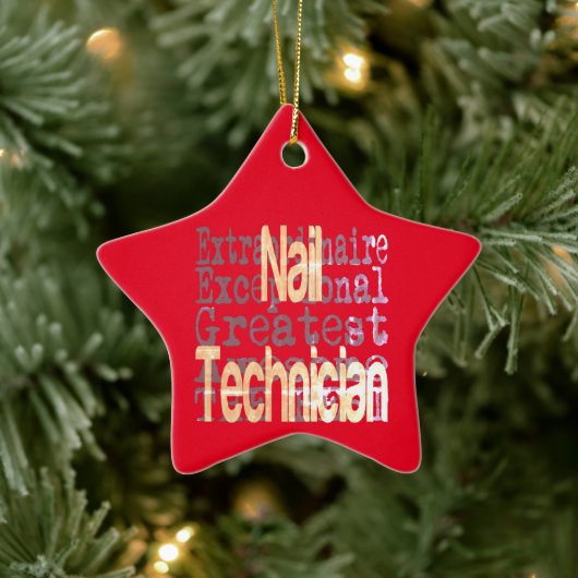 Nail Technicus Extraordinaire Keramisch Ornament (Boom)