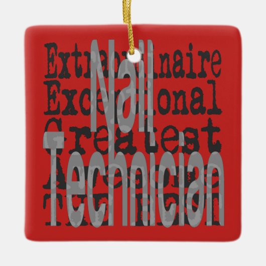 Nail Technicus Extraordinaire Keramisch Ornament (Voorkant)