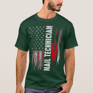 Nail Technicus Flag Pools art Nail Tech Artist T-shirt