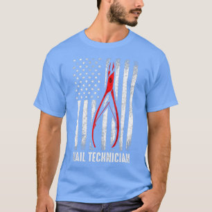 Nail-technicus Flag Tools US Nail Tech Artist T-shirt