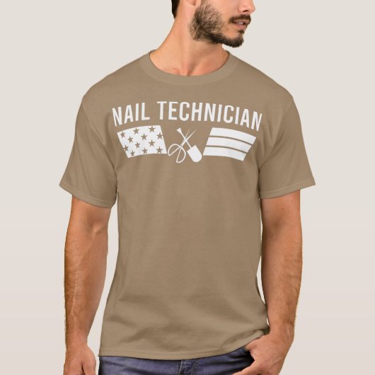 Nail-technicus gecertificeerd Nail Tech Artist T-shirt (Voorkant)