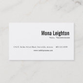 Nail-technicus Hair Stylist Makeup Artist Visitekaartje (Achterkant)