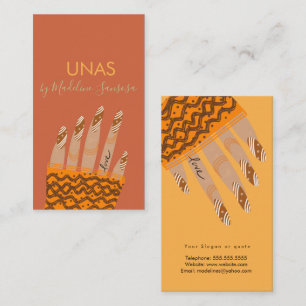 Nail-technicus handgetekend Visitekaartje