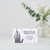 Nail-technicus | Holografisch mozaïekgeometrisch Visitekaartje (Staand voorkant)