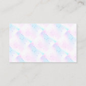 Nail-technicus | Holografisch mozaïekgeometrisch Visitekaartje (Achterkant)