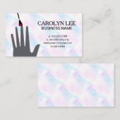 Nail-technicus | Holografisch mozaïekgeometrisch Visitekaartje (Voorkant / Achterkant)