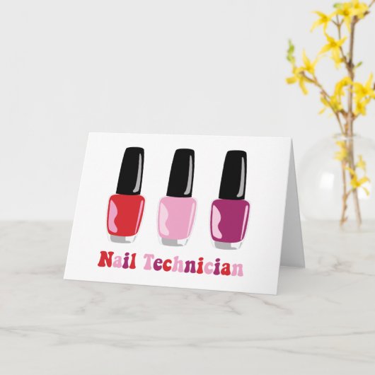 Nail-technicus Kaart (Gele Bloem)