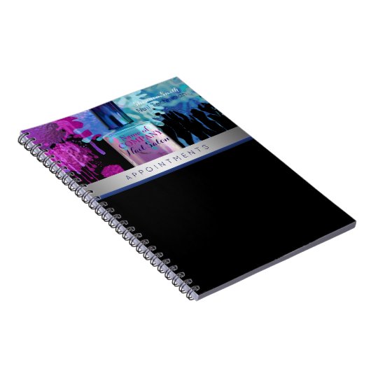 Nail Technicus kleurig splaatstetontwerp Notitieboek (Rechterzijde)