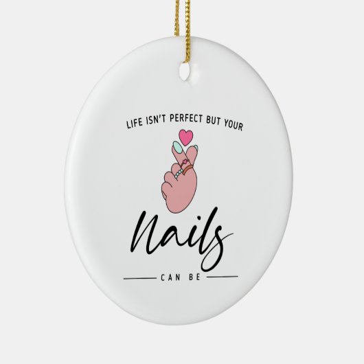 Nail Technicus  kunst voor schoonheidsvrouwen Keramisch Ornament (Rechts)