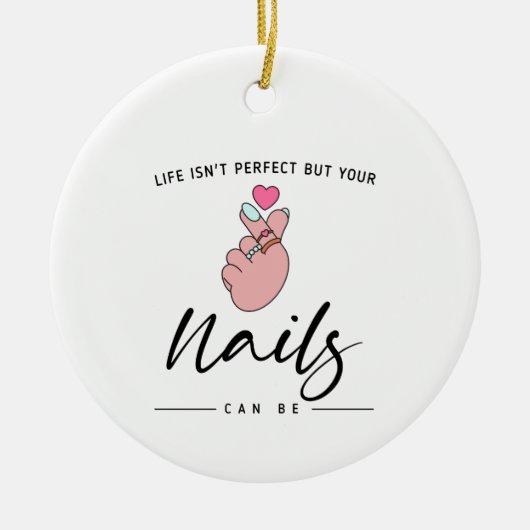 Nail Technicus  kunst voor schoonheidsvrouwen Keramisch Ornament (Voorkant)