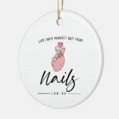 Nail Technicus  kunst voor schoonheidsvrouwen Keramisch Ornament (Links)
