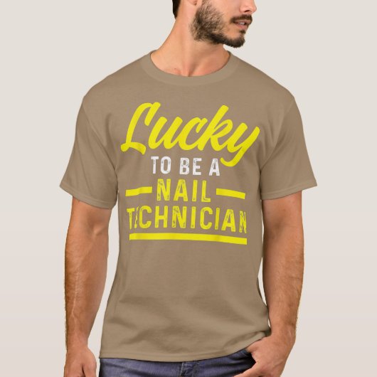Nail Technicus Lucky Nail Tech Artist T-shirt (Voorkant)