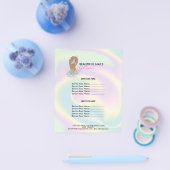 Nail Technicus Mani Salon Holografen Girly Modern Flyer (Enkel)