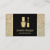Nail Technicus Modern Gold Glitter Poolse fles Visitekaartje (Voorkant)