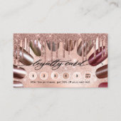 Nail-technicus Moderne Roos Gold Klantenkaartje (Voorkant)