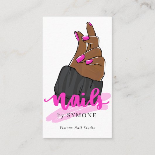 Nail-technicus | Nail Artist | Nails Salon Studio Visitekaartje (Voorkant)