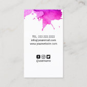 Nail-technicus Nail Salon Manicurist Waterverf Visitekaartje (Achterkant)