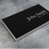 Nail Technicus Plain Black Manicurist Visitekaartje