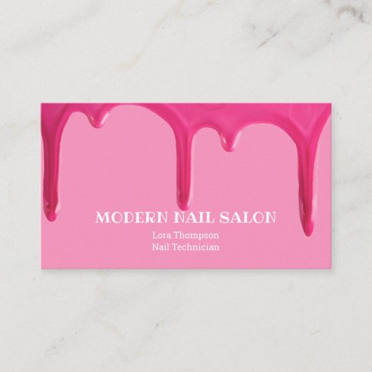 Nail-technicus Pools Visitekaartje voor de druppel (Voorkant)
