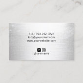 Nail Technicus Poolse schrijver Silver Salon Visitekaartje (Achterkant)