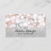 Nail Technicus Poolse schrijver Silver Salon Visitekaartje (Voorkant)