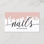 Nail-technicus Roos Gold Driving Manicurist Visitekaartje (Voorkant)