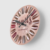 Nail-technicus Roos Gold-gepersonaliseerd Ronde Klok (Hoek)