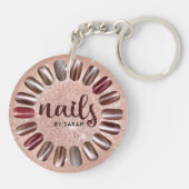 Nail-technicus Roos Gold-gepersonaliseerd Sleutelhanger (Achterkant)