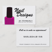 Nail-technicus Roze Poolse Visitekaartjes (Voorkant / Achterkant)