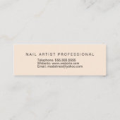 Nail-technicus Salon Artist Roos Gold Mini Visitekaartje (Achterkant)