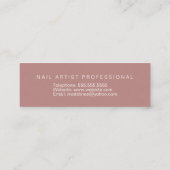 Nail Technicus Salon Gold Bohemian Florals Mini Visitekaartje (Achterkant)