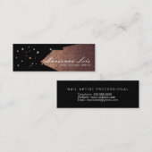 Nail Technicus Salon Gold Poolse Stars Bronze Mini Visitekaartje (Voorkant / Achterkant)