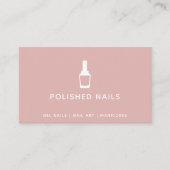 Nail Technicus Salon Poolse bottelroze Visitekaartje (Voorkant)