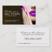 Nail-technicus ~ Sjabloon voor visitekaartjes Afsprakenkaartje (Voorkant / Achterkant)