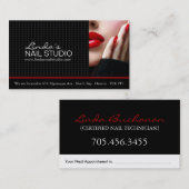 Nail-technicus ~ Sjabloon voor visitekaartjes Afsprakenkaartje (Voorkant / Achterkant)